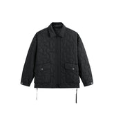 Men's Black Relaxed Quilted Padded Jacket